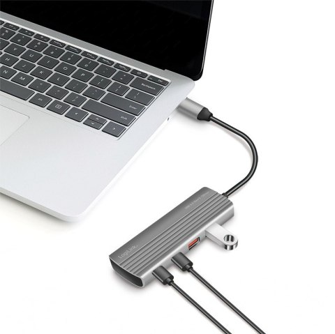 Hub USB-C LogiLink 7 portów USB 3.2 Gen 2 PD 100W 2x USB-A 5x USB-C szybki