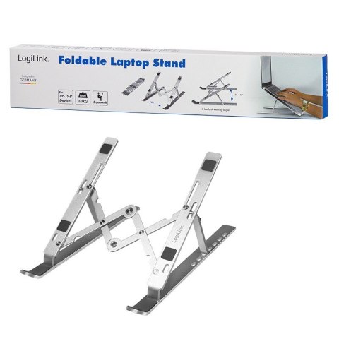 Stojak LogiLink na laptop 10 16 cali aluminiowy składany stabilny biurkowy