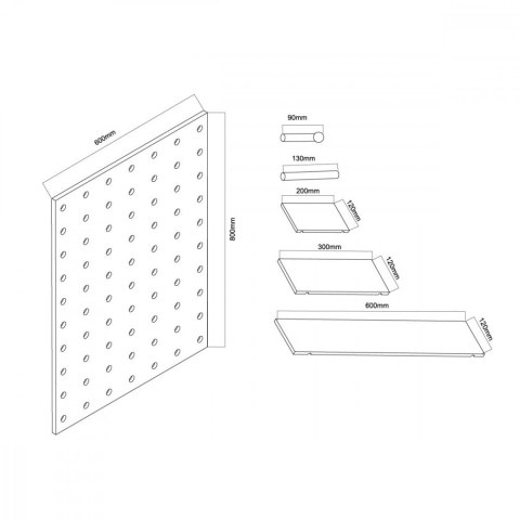 Drewniana tablica organizer Maclean MC-131 WD 60x80 cm 20 kg ścienna mocna