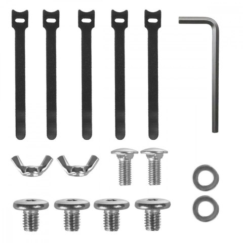 Organizer kabli Maclean MC-103W podbiurkowy biały bez wiercenia regulowany