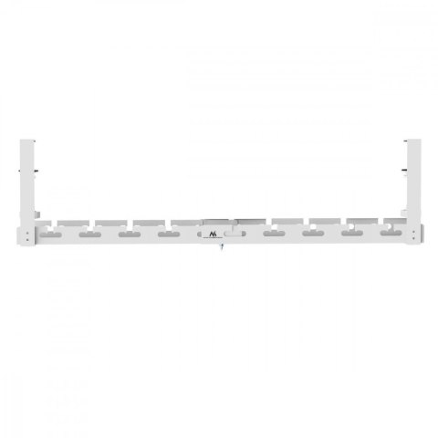 Organizer kabli Maclean MC-103W podbiurkowy biały bez wiercenia regulowany