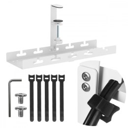 Organizer kabli Maclean MC-105W biały montaż pod biurko funkcjonalny