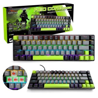 Klawiatura Media Tech Red Core MX60 mechaniczna gamingowa 60% RGB USB C