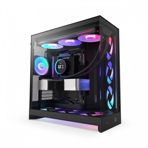 Obudowa NZXT H9 Flow RGB ATX Mid Tower czarna szkło hartowane przewiewna