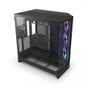 Obudowa NZXT H9 Flow RGB ATX Mid Tower czarna szkło hartowane przewiewna