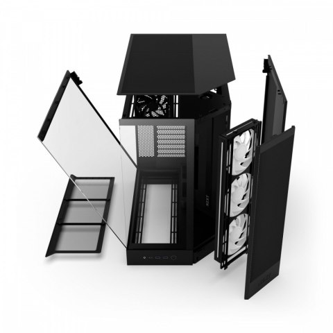 Obudowa NZXT H9 Flow RGB ATX Mid Tower czarna szkło hartowane przewiewna