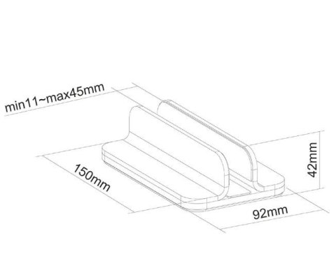 Podstawka Neomounts NSLS300 do laptopa pionowa regulowana aluminiowa 11 17