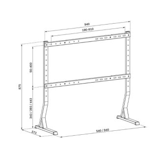 Stojak Neomounts DS45-430BL18 pod TV 45-90 regulowany biurkowy czarny