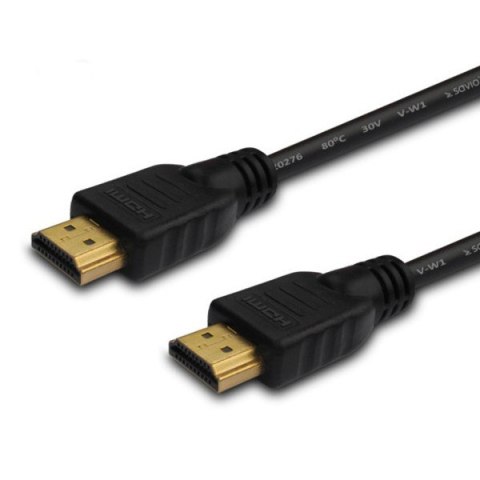 Kabel HDMI Savio 2m 4K High Speed z Ethernet pozłacane wtyki