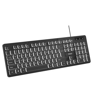 Klawiatura Savio KB-04 LED przewodowa wygodna z niskim profilem