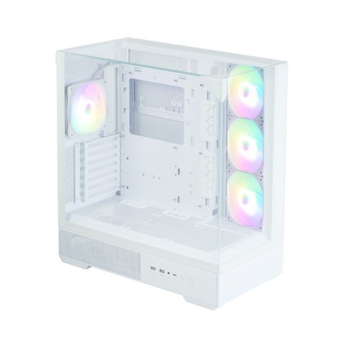 Obudowa Zalman P40 Prism Plus biała ARGB trójstronne szkło ATX