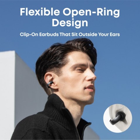 Słuchawki Anker Soundcore AeroClip Bluetooth 5.4 z zaczepami czarne douszne