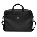 Torba Guess Saffiano 16 cali do laptopa czarna elegancka biznesowa stylowa