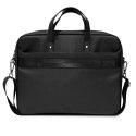 Torba Guess Saffiano 16 cali do laptopa czarna elegancka biznesowa stylowa
