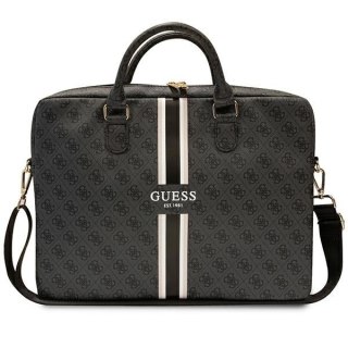 Torba na laptopa Guess 4G Printed Stripes 16 cali czarna elegancka