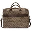 Torba na laptopa Guess 4G Printed Stripes 16 cali brązowa elegancka modna