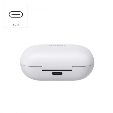 Słuchawki Hama Spirit Chop II TWS dokanałowe Bluetooth 5.0 białe IPX4