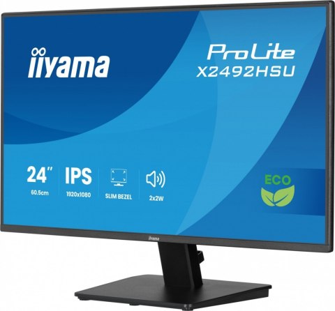 Monitor Iiyama X2492HSU-B1 24 IPS Full HD HDMI DP USB hub cienkie ramki eko