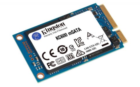 Dysk SSD Kingston KC600 1TB mSATA SATA III 550 520 MB/s 3D TLC wydajny