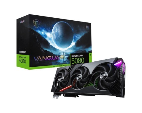 Karta graficzna MSI GeForce RTX 5080 VANGUARD SOC 16GB DDR7 gaming wydajna