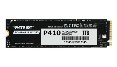 Dysk SSD Patriot P410 1TB M.2 2280 PCIe 4.0 x4 NVMe szybki dla graczy