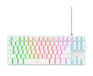 Klawiatura Trust GTX 833 Thado TKL gamingowa podświetlana kompaktowa biała
