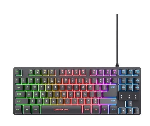 Klawiatura Trust GTX 833 Thado TKL gamingowa podświetlana LED USB czarna