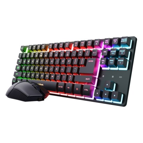 Trust GXT 832 Thado klawiatura mechaniczna bezprzewodowa TKL mysz gaming
