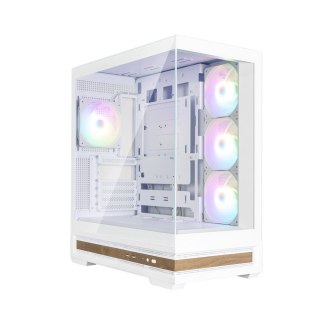 Obudowa Zalman P40 NAMU ATX Midi Tower ARGB biała szkło hartowane USB C