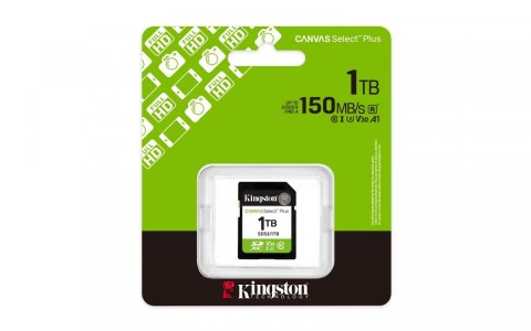 Kingston Karta pamięci SD 1TB Canvas Select Plus Gen3 150MB/s
