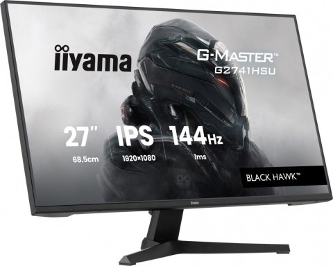 IIYAMA Monitor 27 cali G2741HSU-B1 IPS,FHD,144Hz,1ms,2xUSB, 350cd,HDMI,DP