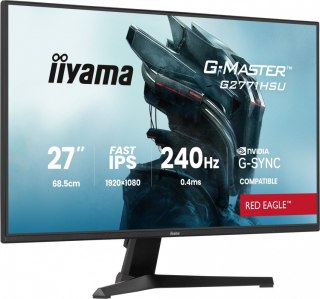 IIYAMA Monitor 27 cali G2771HSU-B1 0.4ms,Fast IPS,1xUSB 3.2, 1xUSB C, 240Hz, DP, 2xHDMI, Adaptive G-SYNC - 1920 x 1080 @48-240Hz 