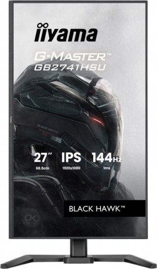 IIYAMA Monitor 27 cali GB2741HSU-B1 IPS,FHD,144Hz,1ms,2xUSB,350cd,HDMI,DP, HAS (150) PIVOT