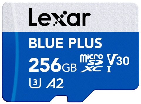 Lexar Karta pamięci microSD 256GB C10 A2 U3 V30 170MB/s Blue Plus