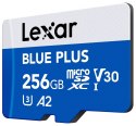 Lexar Karta pamięci microSD 256GB C10 A2 U3 V30 170MB/s Blue Plus