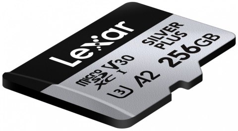 Lexar Karta pamięci microSD 256GB C10 A2 U3 V30 205/150MB/s Silver Plus