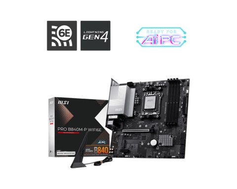 MSI Płyta główna PRO B840M-P WIFI6E AM5 4DDR5 ATX