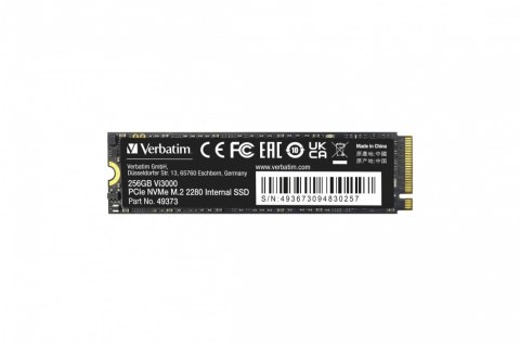 Verbatim Dysk Vi3000 PCIe NVM M.2 SSD 256 GB 3100/1300MB/s