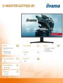 IIYAMA Monitor 27 cali G2771QS-B1 QHD,Fast IPS,DP,2xHDMI,200Hz, 350cd,Adaptive G-SYNC - 2560 x 1440 @48-200Hz DisplayPort On