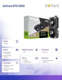ZOTAC Karta graficzna GeForce RTX 5060 TWIN EDGE 8GB GDDR7 128bit 3DP/HDMI