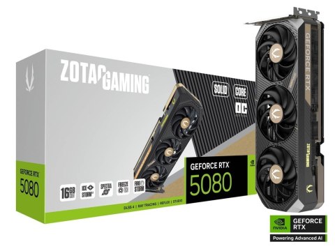ZOTAC Karta graficzna GeForce RTX 5080 SOLID CORE OC 16GB GDDR7 256bit 3DP/HDMI