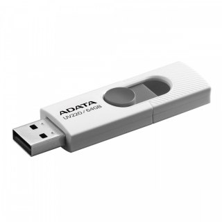 Pendrive Adata UV220 64GB USB 2.0 biało szary kompaktowy przenośny solidny