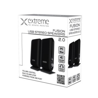 Głośniki Extreme Fusion 2.0 USB stereo do laptopa i PC kompaktowe gaming