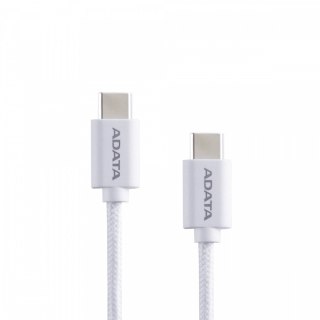 Kabel USB C do USB C Adata 100W 2 m biały PD szybkie ładowanie E marker 2w1
