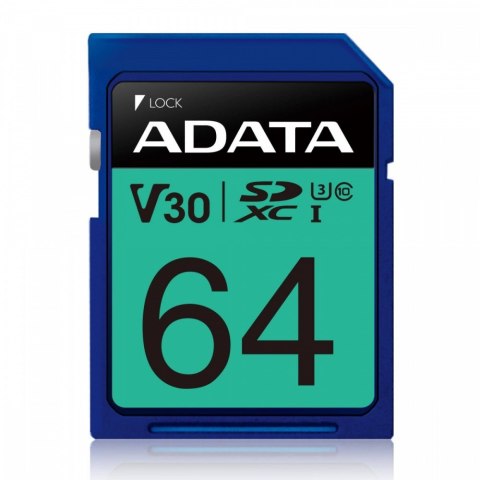 Adata Karta pamięci SDXC PremierPro 64GB UHS-I U3 V30 100/80 MB/s