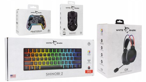 Czarny Zestaw Gamingowy Klawiatura Myszka Słuchawki Pad Prezent dla Gracza