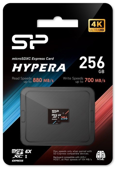 Silicon Power Karta pamięci microSDXC 256GB Express 7.1, PCIe Gen 3x1, NVMe, 880MB/s