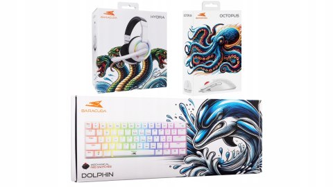 Zestaw Gamingowy Baracuda Klawiatura Myszka Słuchawki Na Prezent Dla Gracza