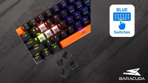 Zestaw Gamingowy Black Baracuda Klawiatura + Myszka Na Prezent Dla Gracza