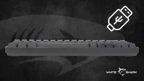 Zestaw Gamingowy Na Prezent Klawiatura + Mysz White Shark LED Dla Gracza